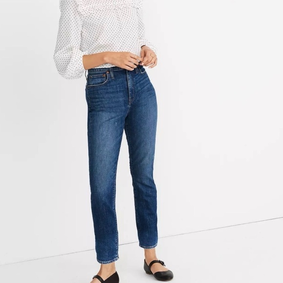 Madewell Denim - Madewell High Rise Dark Blue Jeans